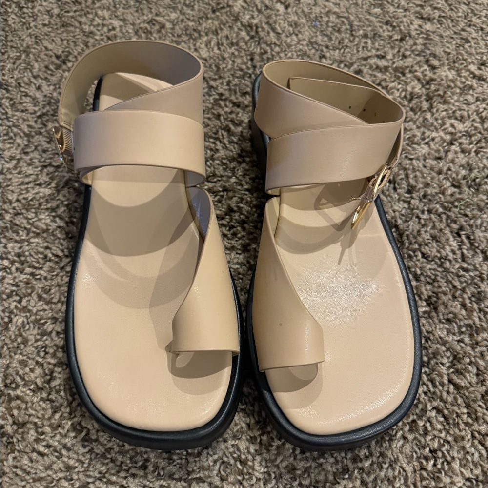 A&F Tan Strappy Sandals
